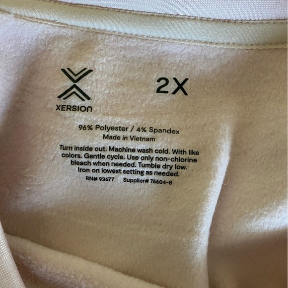 Xersion Crew Neck Long Sleeve Fleece Lined Sweatshirt NWT Size 2X - Picture 5 of 6